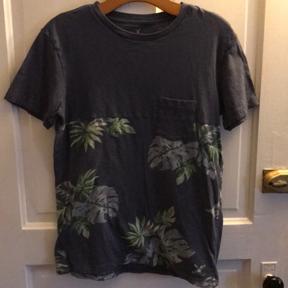 American Eagle Short Sleeve Printed Pocket Tee - Picture 1 of 4